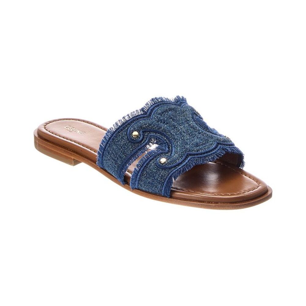 Celine Marina Denim Mule, Blue